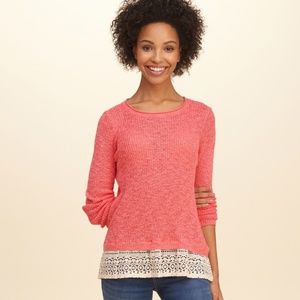 Hollister Lace Hem Sweater